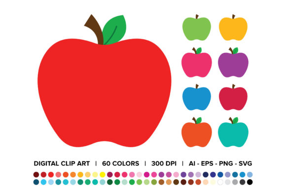 Apple Leaf Clipart Set