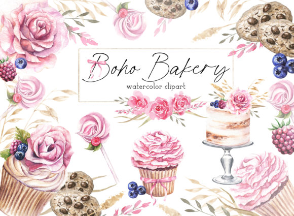 Boho Bakery Watercolor Clipart: A Strategic Design Asset for Creatives and Businesses