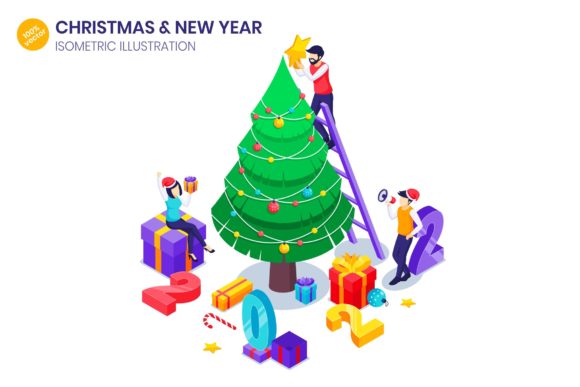 Christmas Isometric Illustration