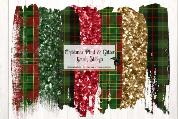 Christmas Plaid Glitter Brush Stroke PNG: A Creative Essential for Holiday Design