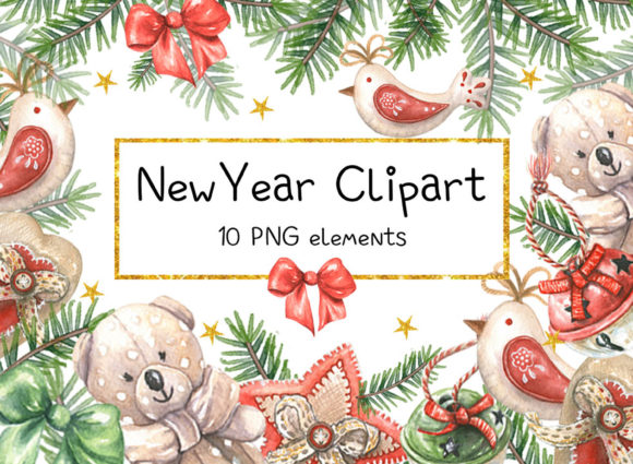 Christmas Toys Watercolor Clipart: A Creative Addition to Your Digital Toolkit