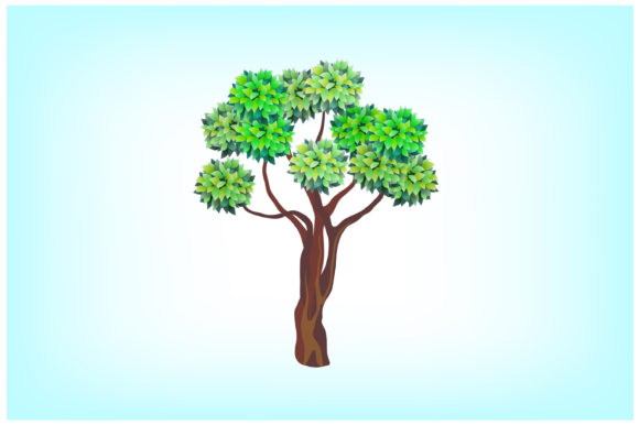 Cloud Pruned Topiary Tree Vector