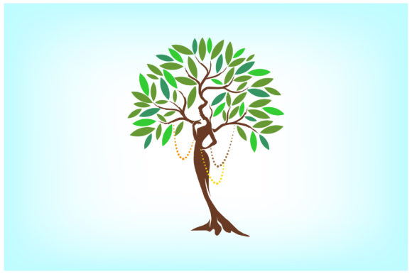 Elegant Woman Tree Jewellery Logo: A Symbol of Grace and Nature