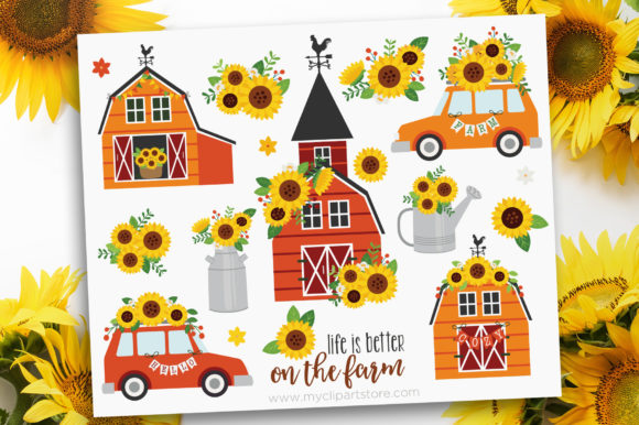 Farm House Orange Clipart