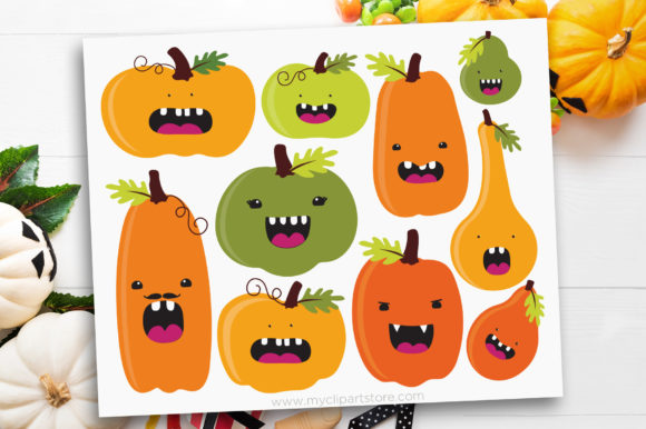 Funny Pumpkins Clipart
