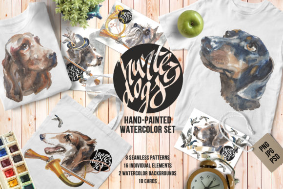 Hunter Dogs Watercolor Set