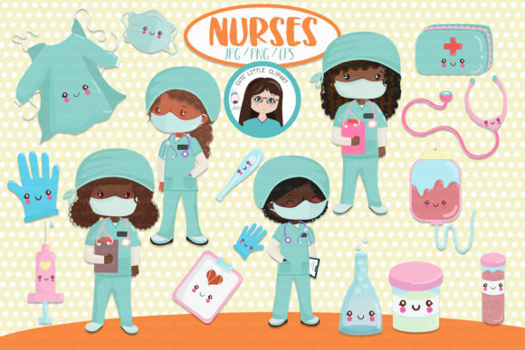 Nurses Afro American Cliparts: A Unique Resource for Creative and Professional Use