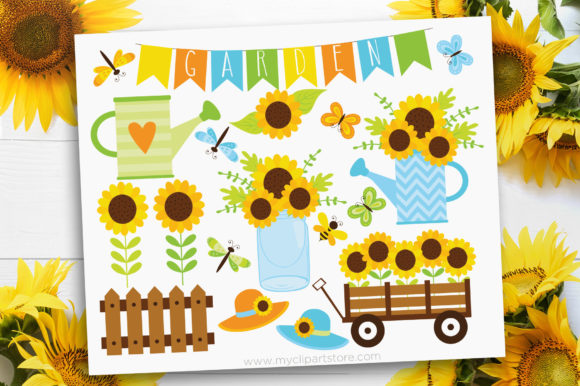 Sunflower Garden Clipart: A Versatile Resource for Creative Projects