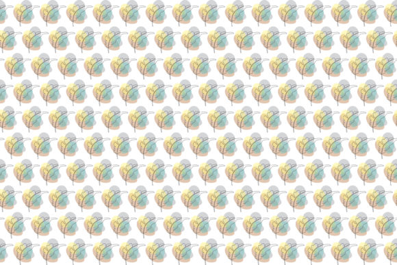 Vector Tropical Line Art Leaves Pattern for Modern Design Projects